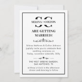 Modernes Schwarz & Weiß mit Foto Hochzeit Einladung (Vorderseite)