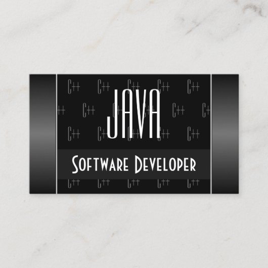 Modernes Schwarz-weiß mit Foto- und Lettermuster Visitenkarte (Vorderseite)