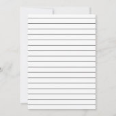 Modernes Schwarz-Weiß-Monogramm-Hochzeitsstift Save The Date (Rückseite)