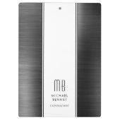 Modernes Schwarz-Weiß-Monogramm Klemmbrett (Rückseite)