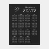 Modernes Schwarz-Weiß-Monogramm-Schreibgerät Acrylschild (Vorderseite)