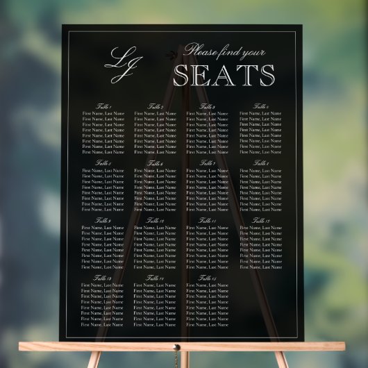 Modernes Schwarz-Weiß-Monogramm-Schreibgerät Acrylschild (Neutral)