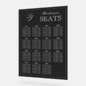 Modernes Schwarz-Weiß-Monogramm-Schreibgerät Acrylschild (Winkel)