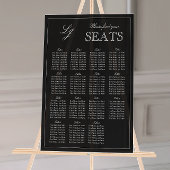 Modernes Schwarz-Weiß-Monogramm-Schreibgerät Acrylschild