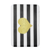 Modernes Schwarz-Weiß-Muster Badematte (Vorderseite Vertikal)