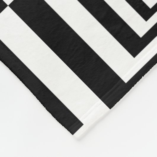 Modernes Schwarz-Weiß-Muster Fleecedecke (Ecke)
