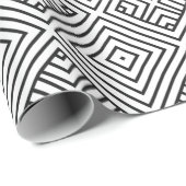 Modernes Schwarz-Weiß-Muster Geschenkpapier (Rolleneckpunkt)