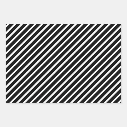 Modernes Schwarz-Weiß-Muster Geschenkpapier Set (Vorderseite 3)