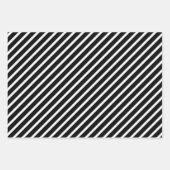 Modernes Schwarz-Weiß-Muster Geschenkpapier Set (Vorderseite)