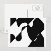 Modernes Schwarz-Weiß-Muster Postkarte (Vorne/Hinten)