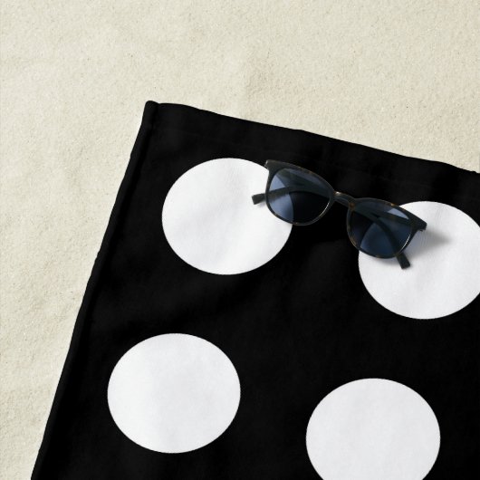 Modernes Schwarz-Weiß-Muster Strandtuch (Beispiel)