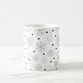 Modernes Schwarz-Weiß-Niedliches Weihnachtsmuster Kaffeetasse (Mittel)