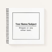 Modernes Schwarz/Weiß Notizblock (Vorderseite)