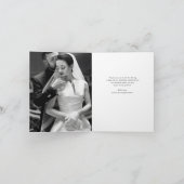 Modernes Schwarz-Weiß-Overlay | Hochzeit von Fotos Dankeskarte (Innenseite)