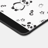 Modernes Schwarz-Weiß-Panda-Muster Schreibtischunterlage (Ecke)