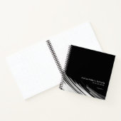 Modernes Schwarz/Weiß-Personalisiertes Sketch Notizblock (Innenseite)