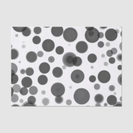 Modernes Schwarz-Weiß-Polka-Dot-Bubbles-Party Seidenpapier