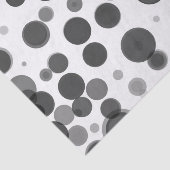 Modernes Schwarz-Weiß-Polka-Dot-Bubbles-Party Seidenpapier (Ausschnitt)