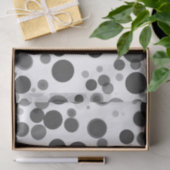 Modernes Schwarz-Weiß-Polka-Dot-Bubbles-Party Seidenpapier (Geschenk)