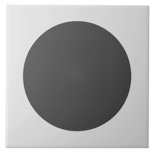Modernes Schwarz-Weiß-Polka-Punktmuster Fliese (Vorderseite)