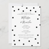 Modernes Schwarz-Weiß-Probe-Dinner Einladung (Vorderseite)