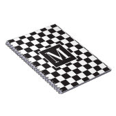 Modernes Schwarz-Weiß-Prüfmuster Notizblock (Rechte Seite)