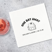 Modernes Schwarz/Weiß Retro Cake Probe Dinner Serviette