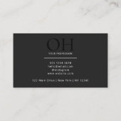 Modernes Schwarz-Weiß-Script Classic Visitenkarte (Rückseite)