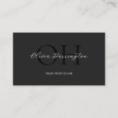 Modernes Schwarz-Weiß-Script Classic Visitenkarte (Vorderseite)