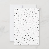 Modernes Schwarz-Weiß-Script Dankeskarte (Rückseite)