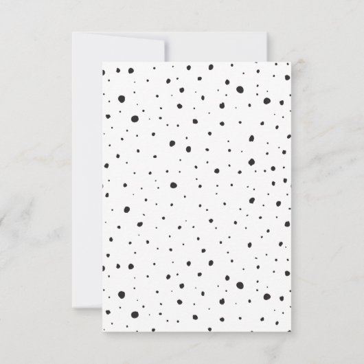 Modernes Schwarz-Weiß-Script Dankeskarte (Rückseite)