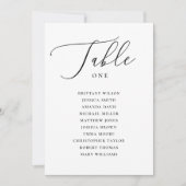 Modernes Schwarz-Weiß-Script-Hochzeitsdiagramm Einladung (Vorderseite)