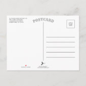 Modernes Schwarz/Weiß-Script Minimalistisches Foto Ankündigungspostkarte (Rückseite)