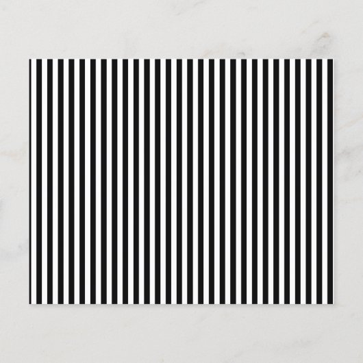 Modernes Schwarz-Weiß-Streifen-Foto Save the Date (Rückseite)