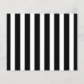 Modernes Schwarz-Weiß-Streifen-Foto Save the Date (Rückseite)