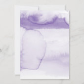 Modernes Schwarz-Weiß-Tee Party Lila Einladung (Rückseite)