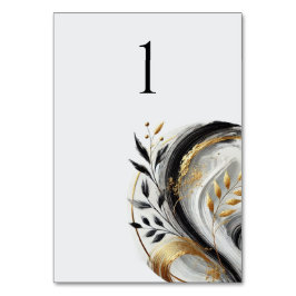 Modernes Schwarz-weiß- und Gold- Tischnummer