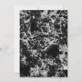 Modernes Schwarz-, Weiß- und Silbermarmor süß 16 Einladung (Rückseite)