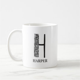 Modernes Schwarz-Weiß-Ursprüngliches Kaffeetasse