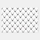 Modernes Schwarz & Weiß Weihnachten Kariert & Rent Geschenkpapier Set (Vorderseite 2)