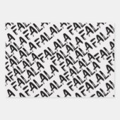 Modernes Schwarz-Weiß-Weihnachtsbuch Geschenkpapier Set (Vorderseite 3)