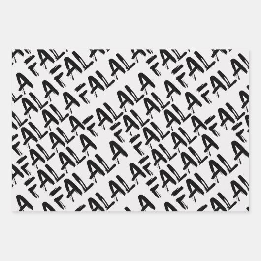 Modernes Schwarz-Weiß-Weihnachtsbuch Geschenkpapier Set (Vorderseite 3)