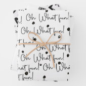 Modernes Schwarz-Weiß-Weihnachtsbuch Geschenkpapier Set (Beispiel)