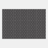 Modernes Schwarz-Weiß-Weihnachtsbuch Geschenkpapier Set (Vorderseite)