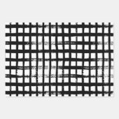 Modernes Schwarz & Weiß Weihnachtsgebäck Geschenkpapier Set (Vorderseite 2)