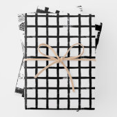 Modernes Schwarz & Weiß Weihnachtsgebäck Geschenkpapier Set (Beispiel)