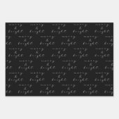 Modernes Schwarz-Weiß-Weihnachtsgeschenkpapier Geschenkpapier Set (Vorderseite 2)