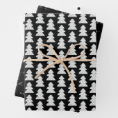 Modernes Schwarz-Weiß-Weihnachtsgeschenkpapier Geschenkpapier Set (Beispiel)