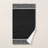 Modernes Schwarz-Weiß-Zebra-Muster Badhandtuch Set (Handtuch)