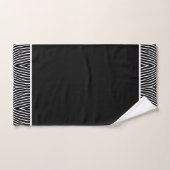 Modernes Schwarz-Weiß-Zebra-Muster Badhandtuch Set (Handtuch)